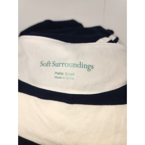 Soft Surroundings Vela Infinity Striped Maxi Dress Navy/White NWT Petite S - Picture 6 of 15